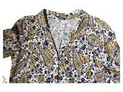 Vorschaubild 2 von Bluse Damen 34 XS Paisley Muster Hemdbluse Boho Mehrfarbig Langarm