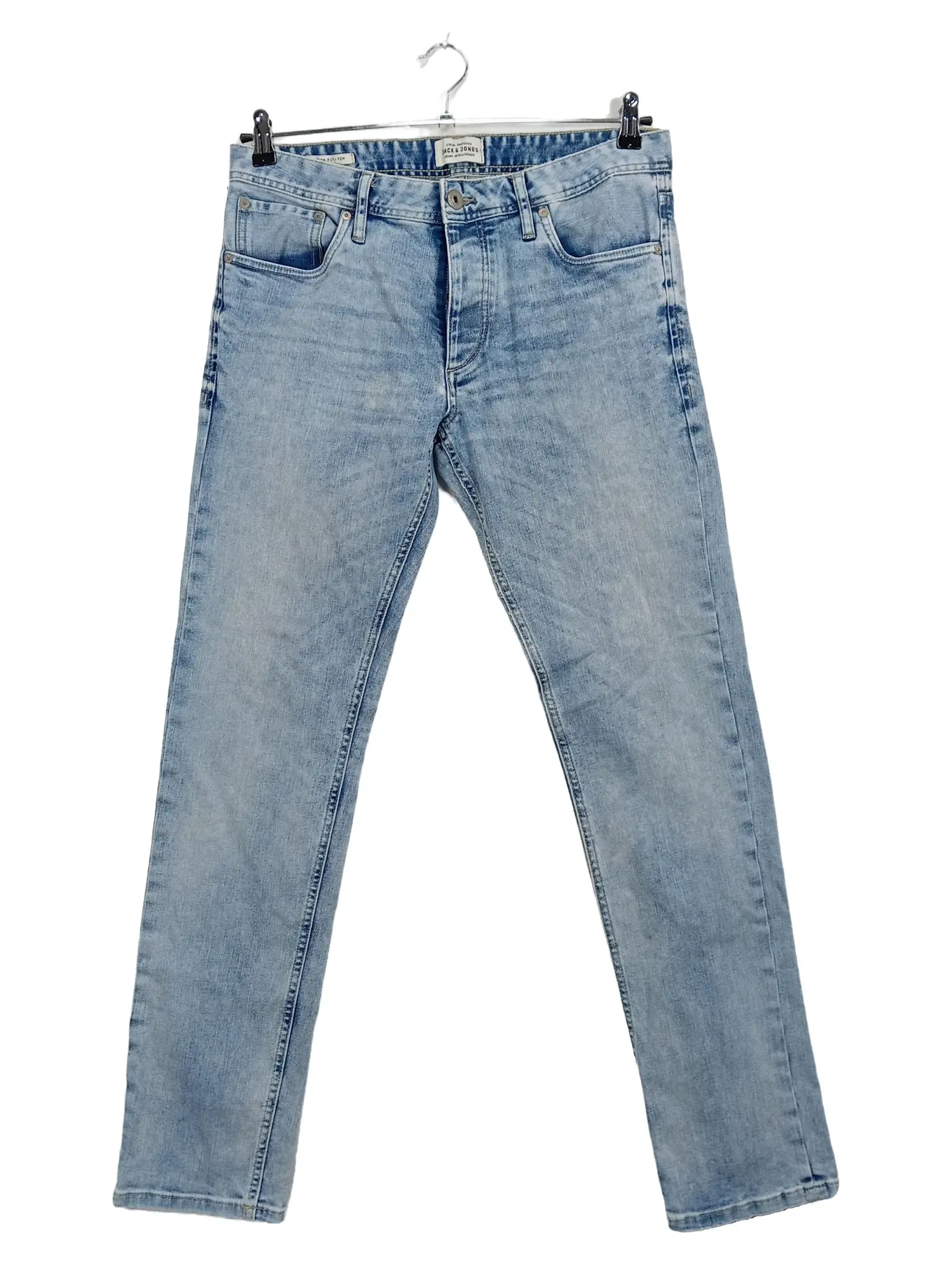 JACK & JONES Herren Jeans Regular Fit W33 Hellblau Denim Hose