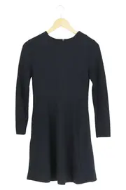 Vorschaubild 1 von Damen Freizeitkleid A-Linie Langarm Blau Gr. 38/M Elegant