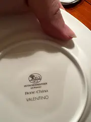 Vorschaubild 5 von Valentino Unterteller Porzellan Geometrisch Weiß 16 cm