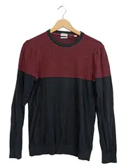 Vorschaubild 1 von Herren Pullover Strickpullover Gr. S Schwarz Bordeaux Cotton Silk