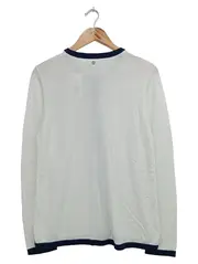 Vorschaubild 2 von Damen Strickjacke Weiß Gr. 38/M Klassisch Elegant Preppy