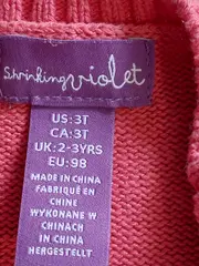 Vorschaubild 7 von Mädchen Strickkleid Gr. 98 Rosa Casual Baumwolle
