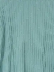 Vorschaubild 3 von Damen Pullover Gr. 40/L Türkis Rippstrick Casual Langarm