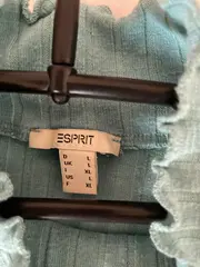 Vorschaubild 4 von Damen Pullover Gr. 40/L Türkis Rippstrick Casual Langarm