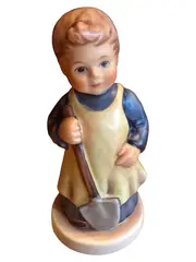Vorschaubild 1 von Junge mit Schaufel Figur Porzellan Kind Spielfigur 9.5 cm Mehrfarbig