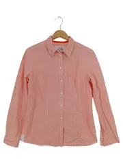 Vorschaubild 1 von Damen Hemdbluse Gr. 38 M Rot Gestreift Casual Langarm Baumwolle