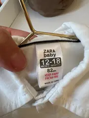 Vorschaubild 2 von Baby Body Gr. 80 Weiß Langarm Uni Knopfleiste Kinder