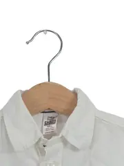 Vorschaubild 3 von Baby Body Gr. 80 Weiß Langarm Uni Knopfleiste Kinder