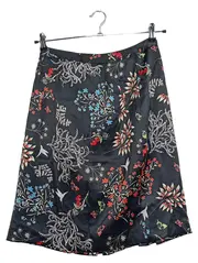 Vorschaubild 1 von Damen Wickelrock Gr. 34;XS Blumenmuster Mehrfarbig Feminin Midi