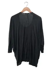 Vorschaubild 2 von Damen T-Shirt Gr. 38/M Schwarz Minimalistisch Oversized Viskose