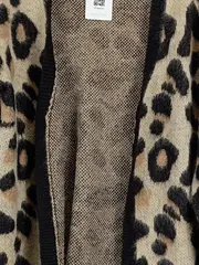 Vorschaubild 5 von Damen Strickjacke Leo Animal Print Cardigan Gr. 38/M Mehrfarbig