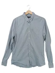 Vorschaubild 1 von Herren Freizeithemd Langarm Blau Gr. M Casual Baumwolle