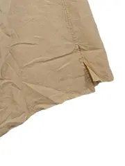 Vorschaubild 2 von Damen A-Linienrock Gr. 40/L Beige Leinen Maxirock Asymmetrisch