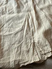 Vorschaubild 4 von Damen A-Linienrock Gr. 40/L Beige Leinen Maxirock Asymmetrisch