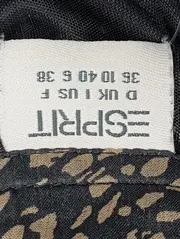 Vorschaubild 3 von Freizeitkleid Damen Gr. 36/S Schwarz Abstrakt Vintage Elegant Midikleid