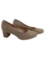 Vorschaubild 1 von Damen Pumps Beige Gr. 37 Soft Foam Blockabsatz Klassisch