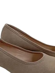 Vorschaubild 3 von Damen Pumps Beige Gr. 37 Soft Foam Blockabsatz Klassisch