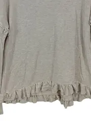 Vorschaubild 4 von EDC Damen Pullover Beige Gr. 36/S Rüschen Langarm Freizeit