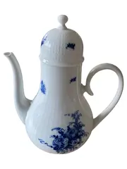 Vorschaubild 1 von Kaffeekanne Form Romanze Bjørn Wiinblad Weiß blaues Blumenmuster 1500ml
