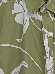 Vorschaubild 3 von Herren Freizeithemd Kurzarm Blumenmuster Grün Gr. S