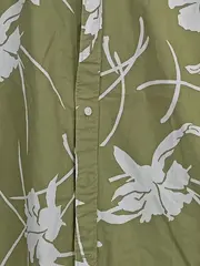 Vorschaubild 4 von Herren Freizeithemd Kurzarm Blumenmuster Grün Gr. S