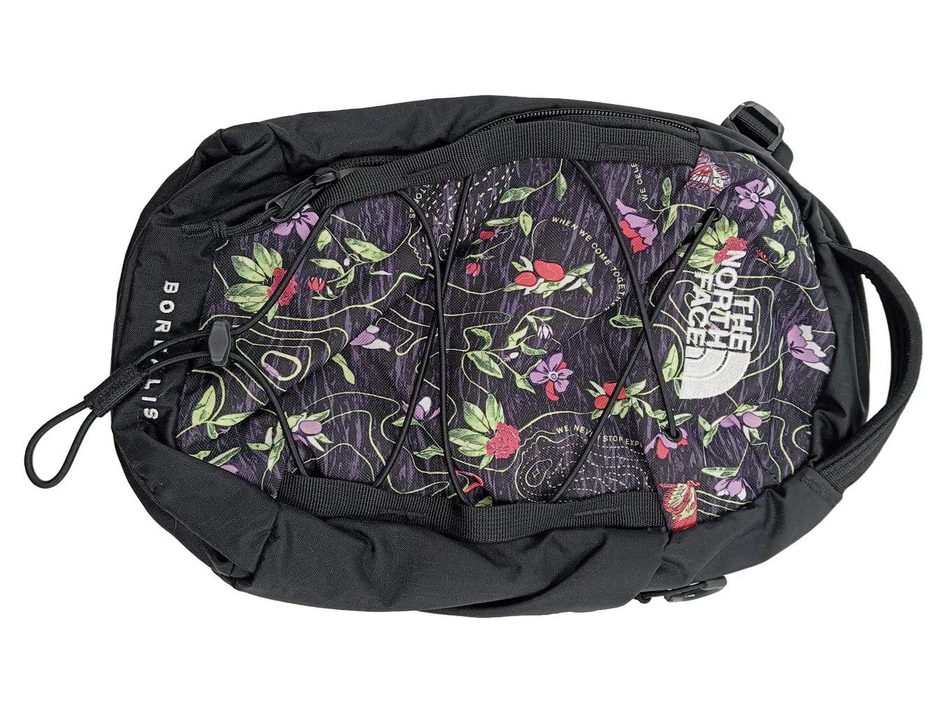 THE NORTH FACE Rucksack Damen Klein Schwarz Floral Print Polyester Outdoor