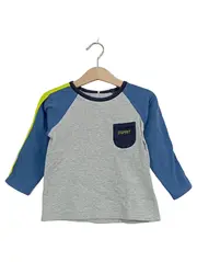 Vorschaubild 1 von Langarmshirt Kinder Gr. 92 Grau Blau Raglan Longsleeve
