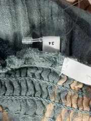 Vorschaubild 4 von Bluse Damen Gr. 34/XS Grün Florales Muster Rüschen Casual