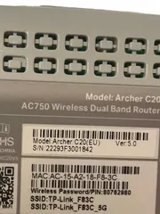 Vorschaubild 3 von Archer C20 AC750 Dual Band WLAN Router Schwarz