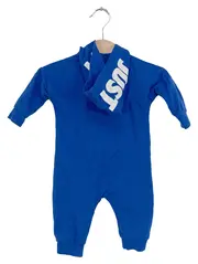 Vorschaubild 2 von Baby Body Overall Kapuze Gr. 62 Blau Logo-Print