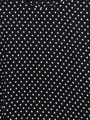 Vorschaubild 3 von Damen T-Shirt Punkte Schwarz Gr. 36/S Viskose Kurzarm Casual