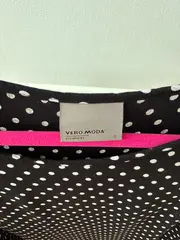 Vorschaubild 4 von Damen T-Shirt Punkte Schwarz Gr. 36/S Viskose Kurzarm Casual