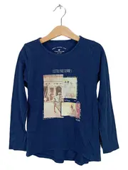 Vorschaubild 1 von Mädchen Langarmshirt Little Parisienne Blau Gr. 116/122 Casual