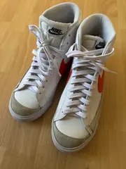 Vorschaubild 4 von Blazer Mid '77 Damen Sneaker High Weiß Orange Gr. 38,5 Leder