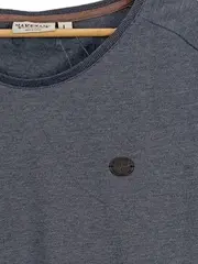 Vorschaubild 3 von Damen T-Shirt Grau Meliert Gr. 40/L Kurzarm