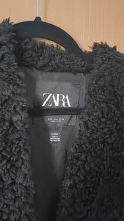 Vorschaubild 4 von Damen Teddy Mantel Felljacke Gr. 36/S Schwarz Casual