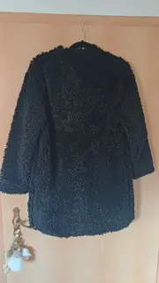 Vorschaubild 3 von Damen Teddy Mantel Felljacke Gr. 36/S Schwarz Casual