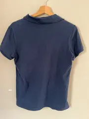 Vorschaubild 2 von Damen Poloshirt Gr. 42/XL Blau Klassisch