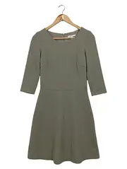 Vorschaubild 1 von Businesskleid Damen Gr. 34/XS Grau Strukturmuster 3/4-Arm