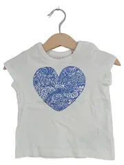 Vorschaubild 1 von Baby Mädchen T-Shirt Gr. 68 Weiß mit Herz-Print Casual