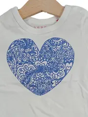 Vorschaubild 2 von Baby Mädchen T-Shirt Gr. 68 Weiß mit Herz-Print Casual