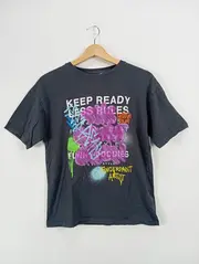 Vorschaubild 2 von Kinder T-Shirt Schwarz 164 Graffiti Print Streetwear Baumwolle