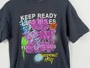 Vorschaubild 3 von Kinder T-Shirt Schwarz 164 Graffiti Print Streetwear Baumwolle