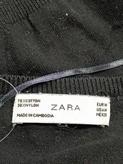 Vorschaubild 3 von Damen Strickjacke Gr. 38/M Schwarz Baumwolle Polyamid Klassisch