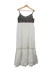 Vorschaubild 1 von Damen Sommerkleid Gr. 42/XL Weiß Bohemian Maxikleid