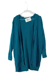 Vorschaubild 1 von Damen Strickjacke Kapuze Cardigan Petrol Gr. S/36