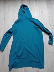 Vorschaubild 2 von Damen Strickjacke Kapuze Cardigan Petrol Gr. S/36