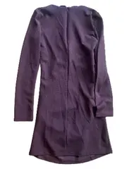 Vorschaubild 5 von Damen Cocktailkleid Schlauchkleid Langarm Raffung Braun Gr. S