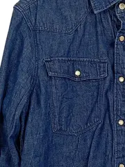 Vorschaubild 3 von Herren Freizeithemd Blau Gr. L Baumwolle Casual